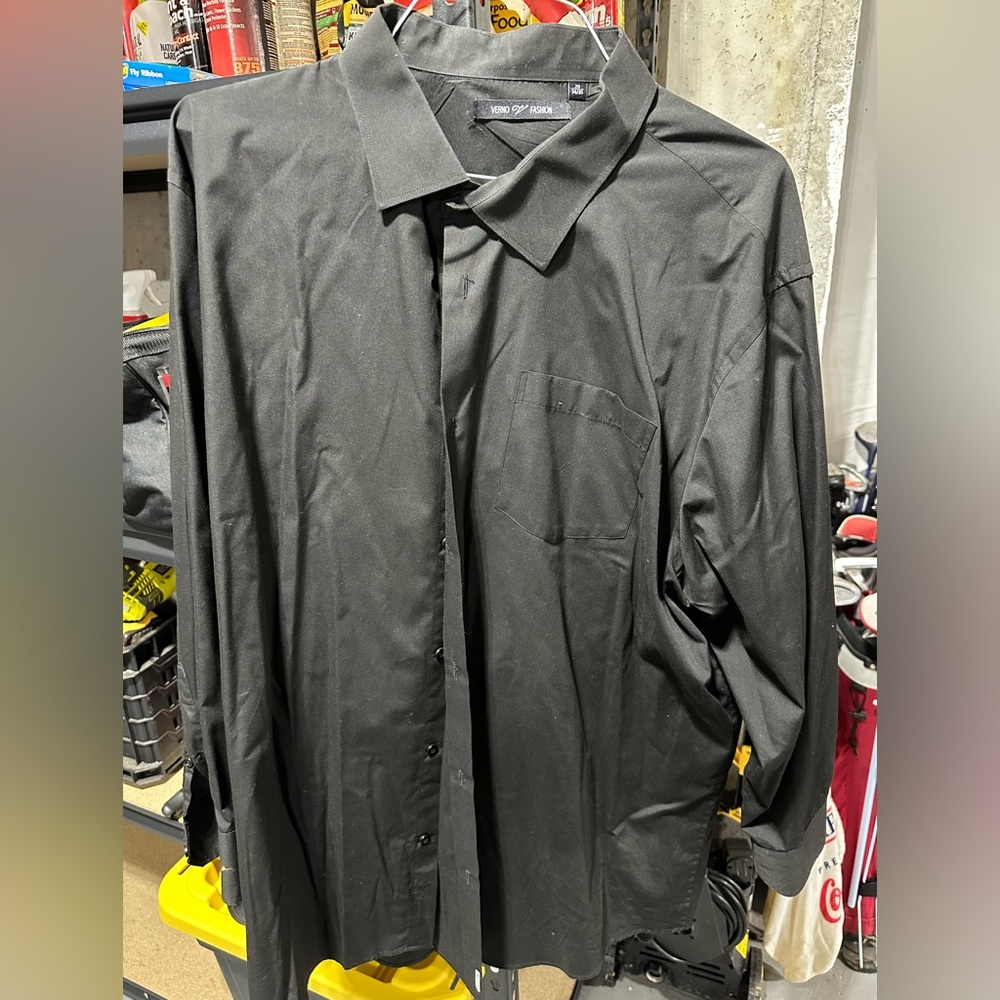 Verno Fashion size 20 Black Dress Shirt
